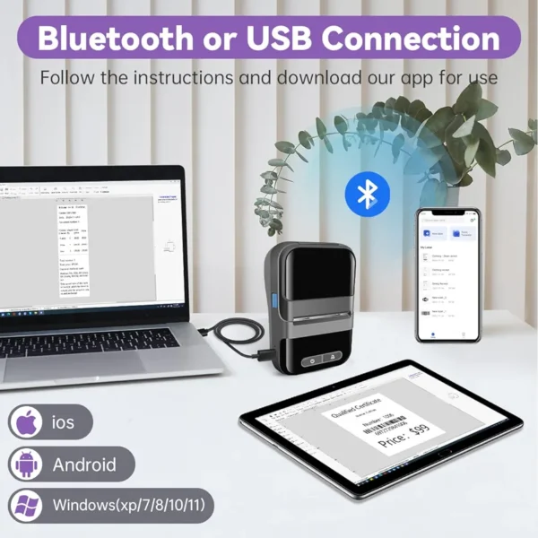 imprimante d'étiquettes Bluetooth portable – Image 4