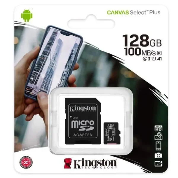 Carte mémoire Kingston Canvas Select Plus 128 Go MicroSDXC UHS-I