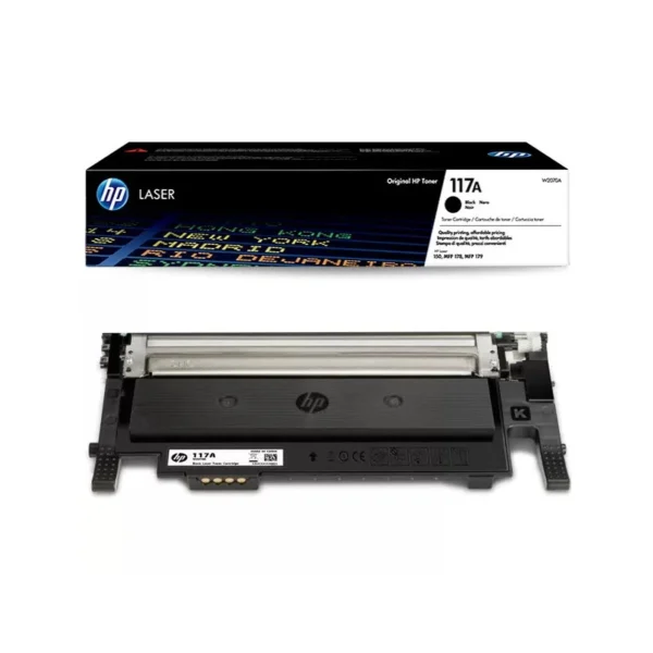 HP 117A Noir (W2070A) original toner cartridge - front view
