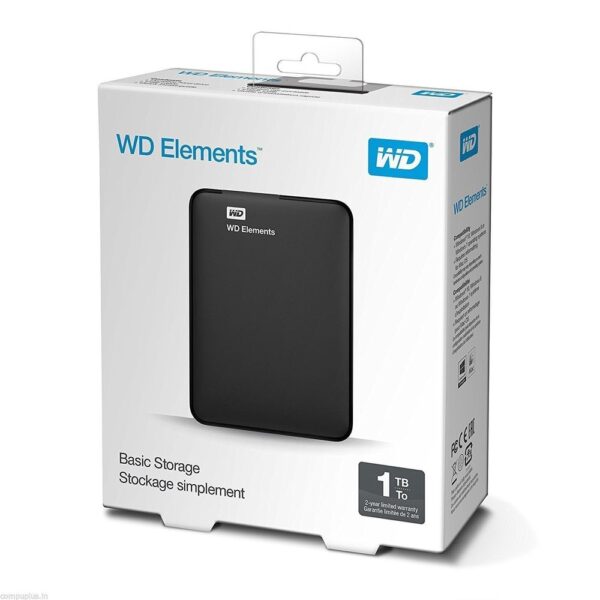 Disque dur externe portable WD Elements noir 1 To