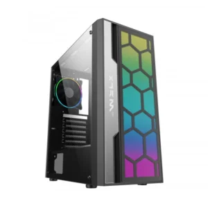 Xtrmlab Spyder – Boîtier PC Gamer en ABS, Acier et Verre Trempé Float