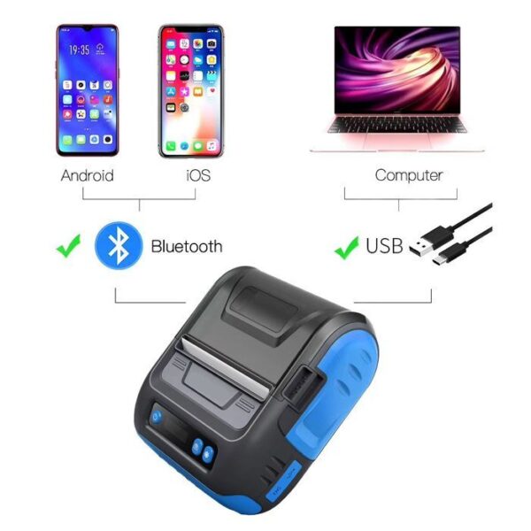 Imprimante Thermique WDLINK WD8008 – Bluetooth & Rechargeable – Image 2