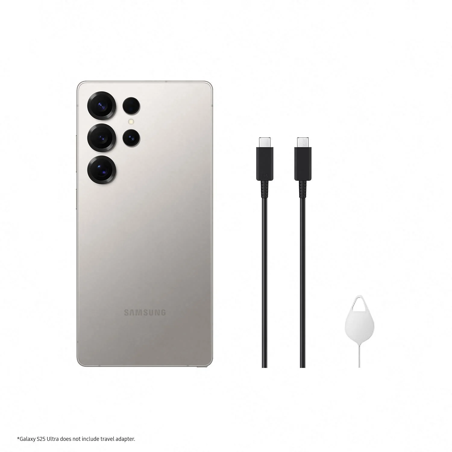 Samsung Galaxy S25 Ultra 5G Dual Sim 12GB RAM 256GB stockage vue avant et arrière